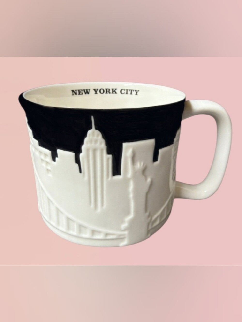 Starbucks 2010 New York City NYC 3D Relief Collector Series Coffee Mug. 16 0Z